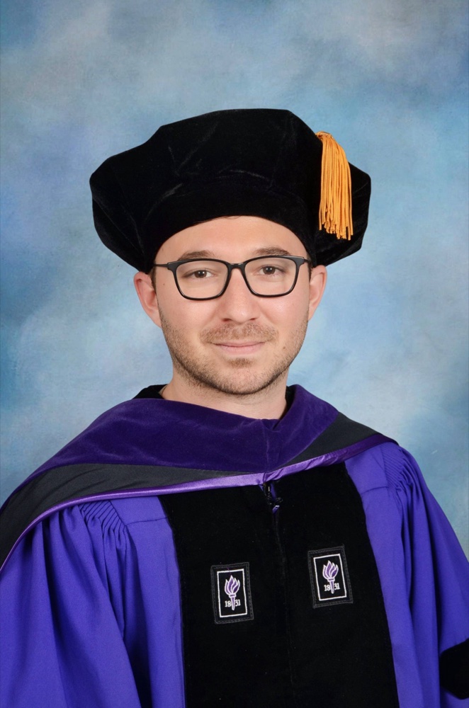 Gabriel Rendón González in NYU doctoral regalia